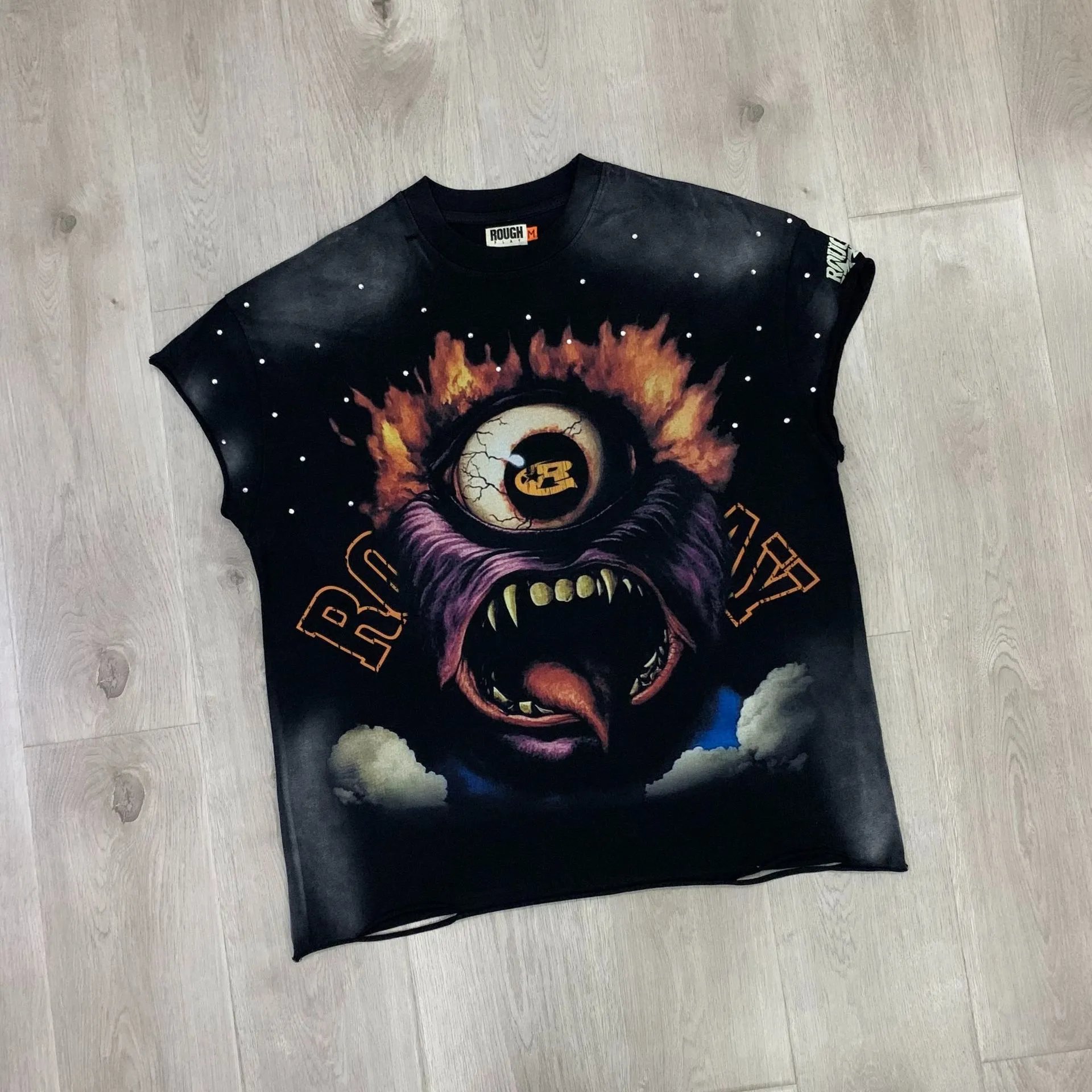 Rough Trade Black Graphic Sleeveless Tee
