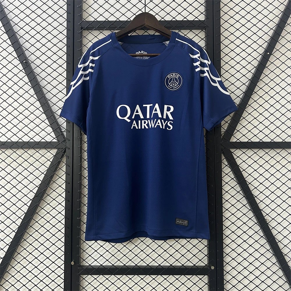 Paris Saint-Germain Football Jerseys Short-Sleeve Jersey — 2425 Paris three guests blue