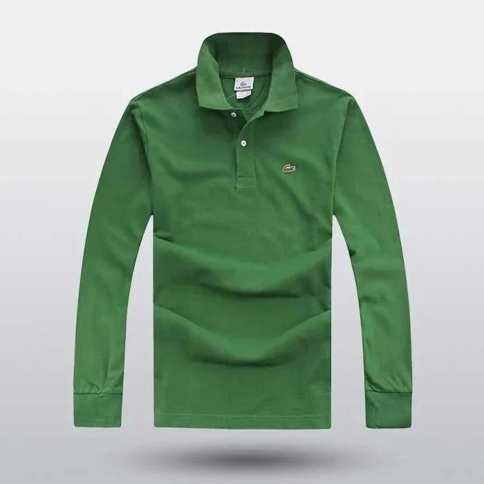 Lacoste Long Sleeve Polo Shirt Orange Blue Red Yellow Olive Gray Pink Green Classic