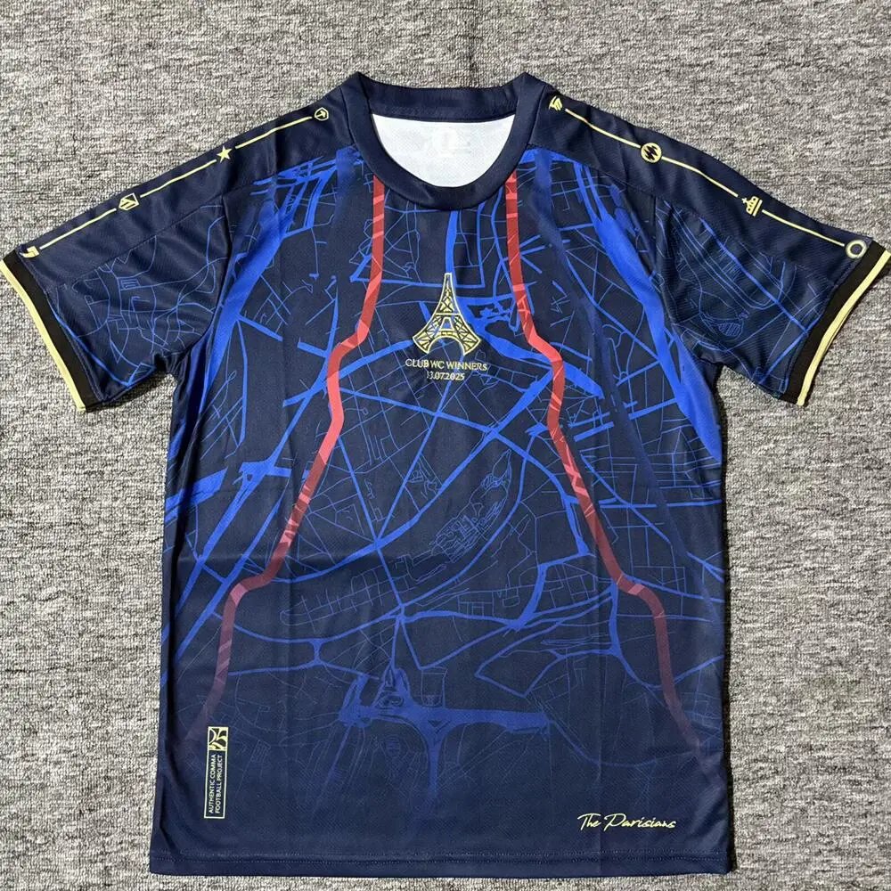 Paris Saint-Germain Football Jerseys Short-Sleeve Jersey — 2526 Paris Champions League Royal Blue
