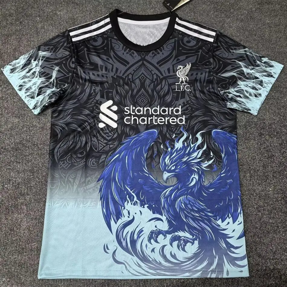 Liverpool Football Jerseys Short-Sleeve Jersey — 2425 Liverpool black and blue phoenix