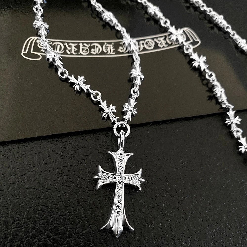Silver Cross Pendant Necklace