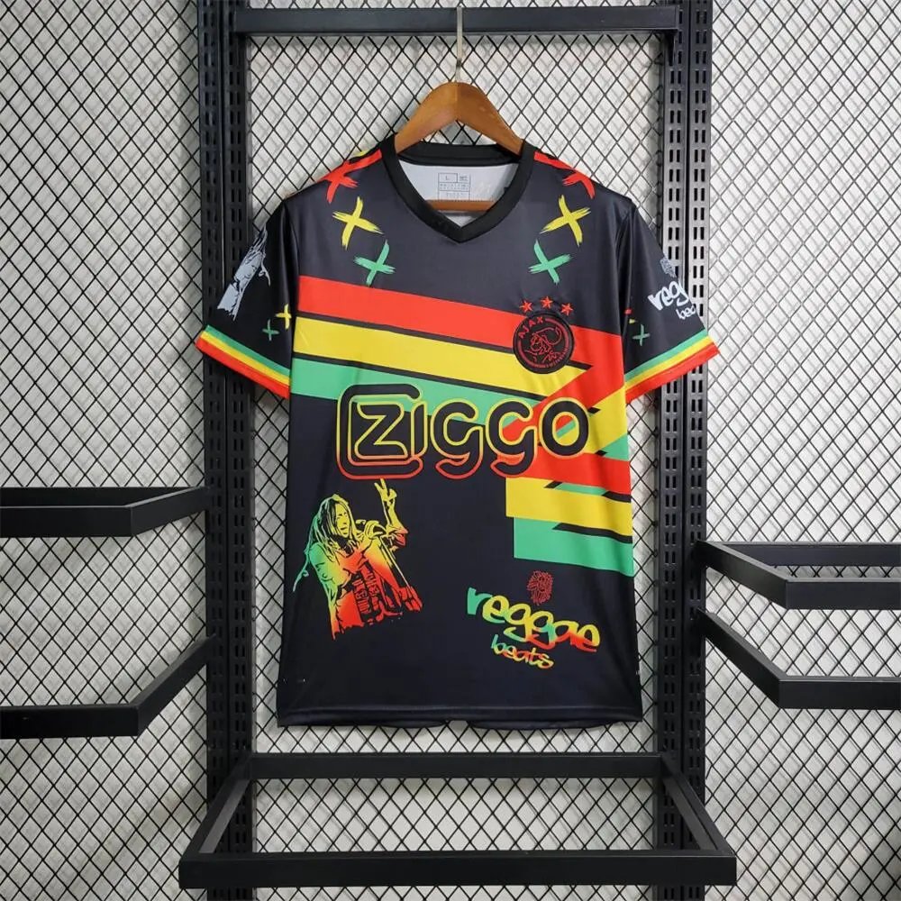 Ajax Football Jerseys Short-Sleeve Jersey — 2324 Ajax Black Graffiti Edition