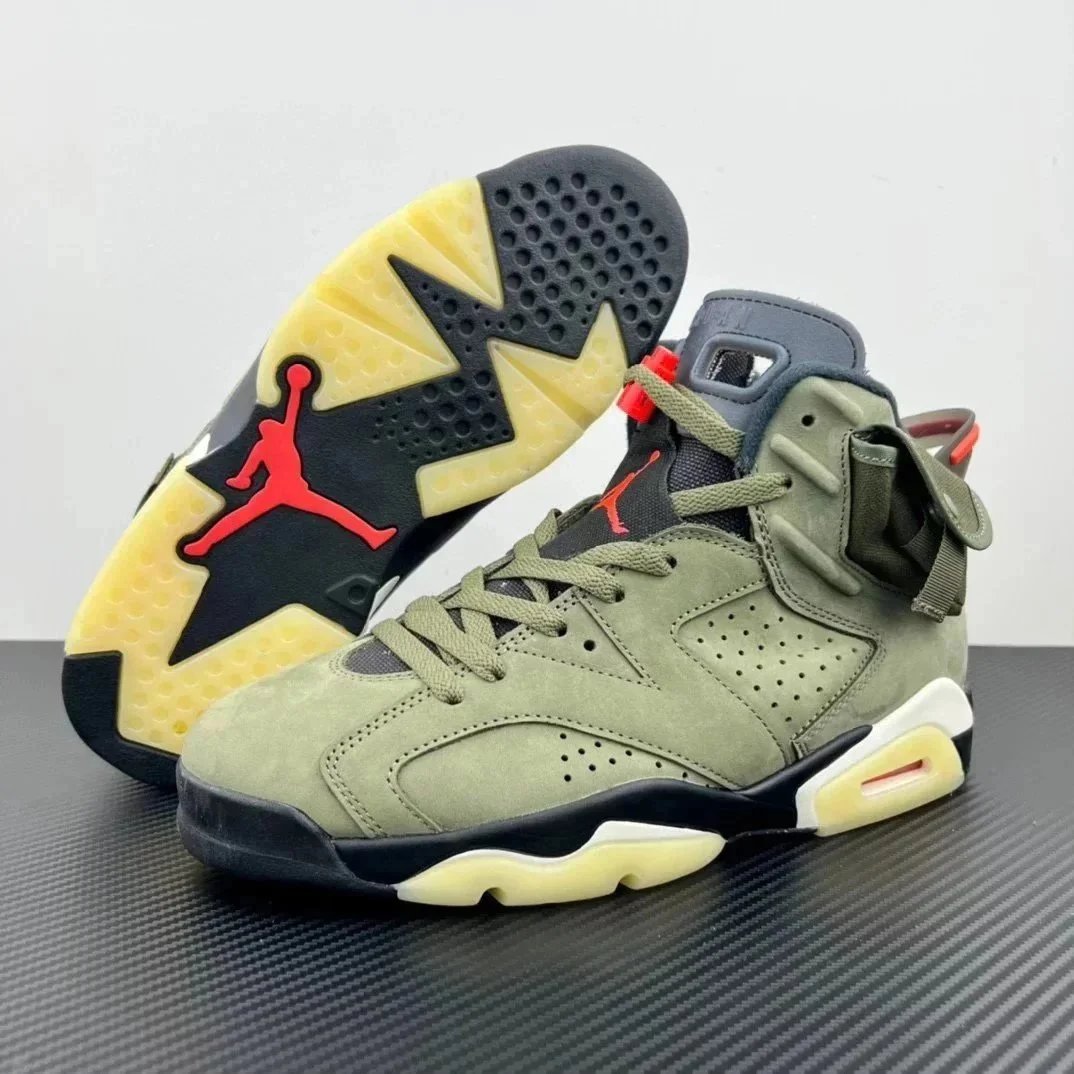 Nike Air Jordan 6 Olive Green Tactical Sneakers