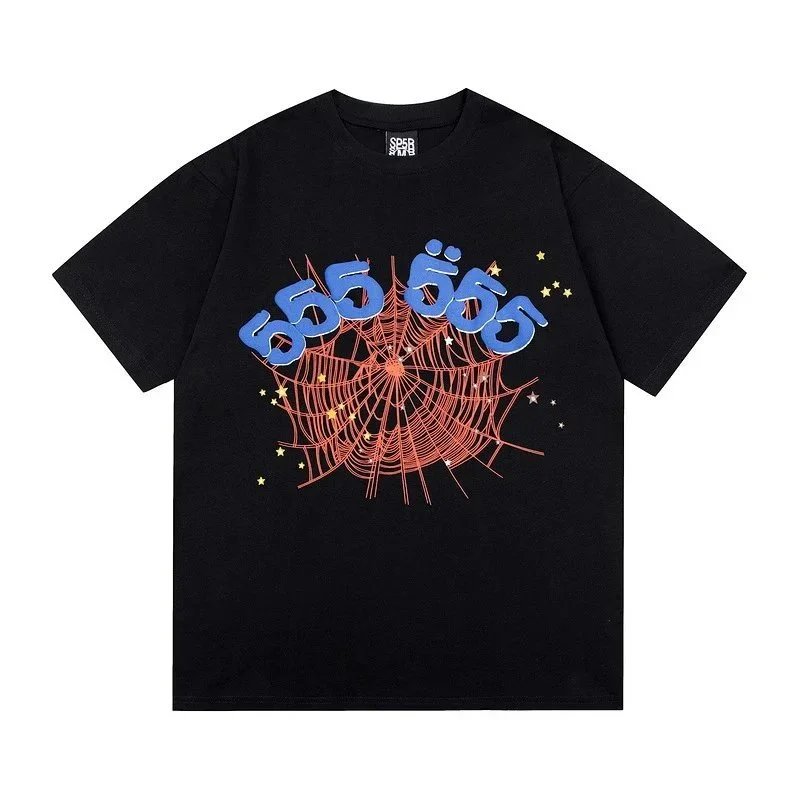 Graphic Tee 666 Spiderweb Brown Gray Navy Black Streetwear