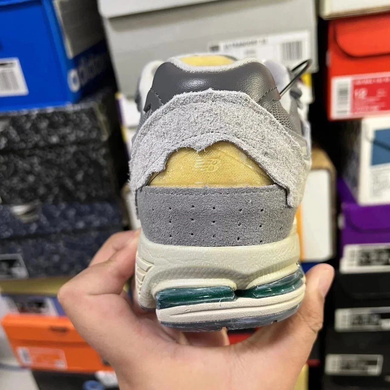 New Balance 2002R Grey Distressed Retro Running Shoes