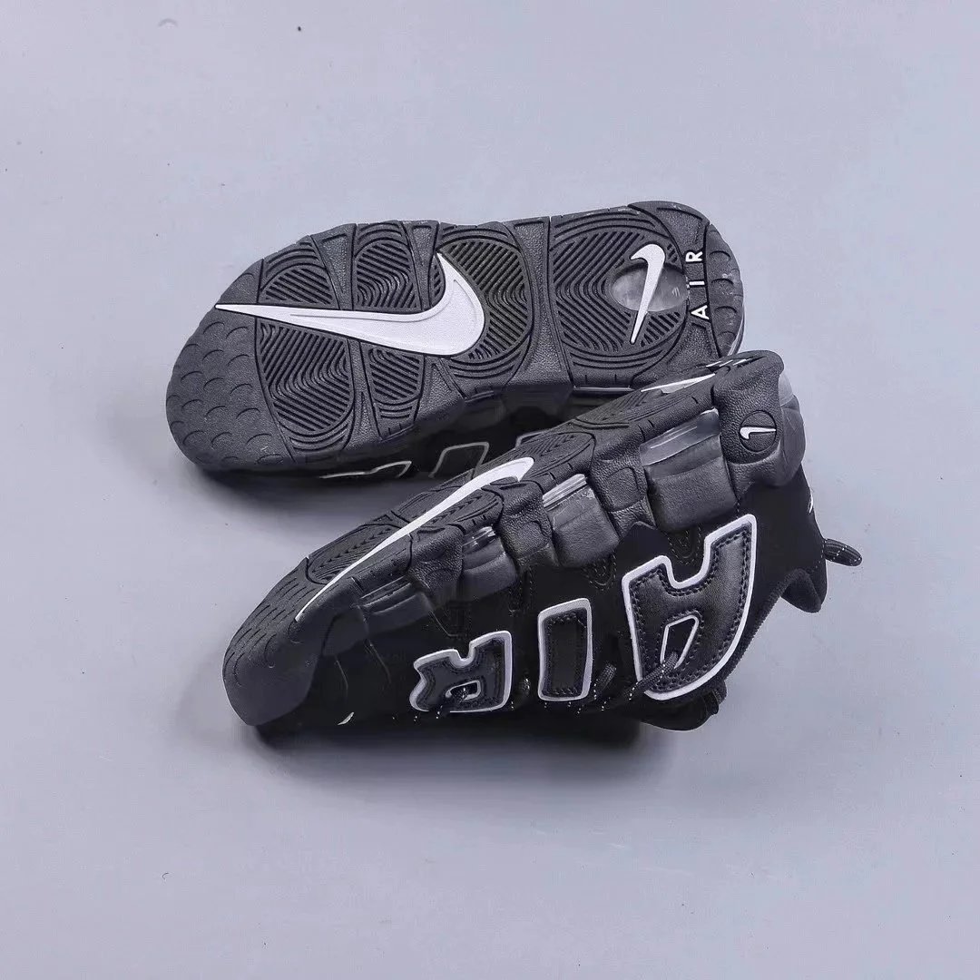 Nike Air More Uptempo Black White Basketball Sneakers