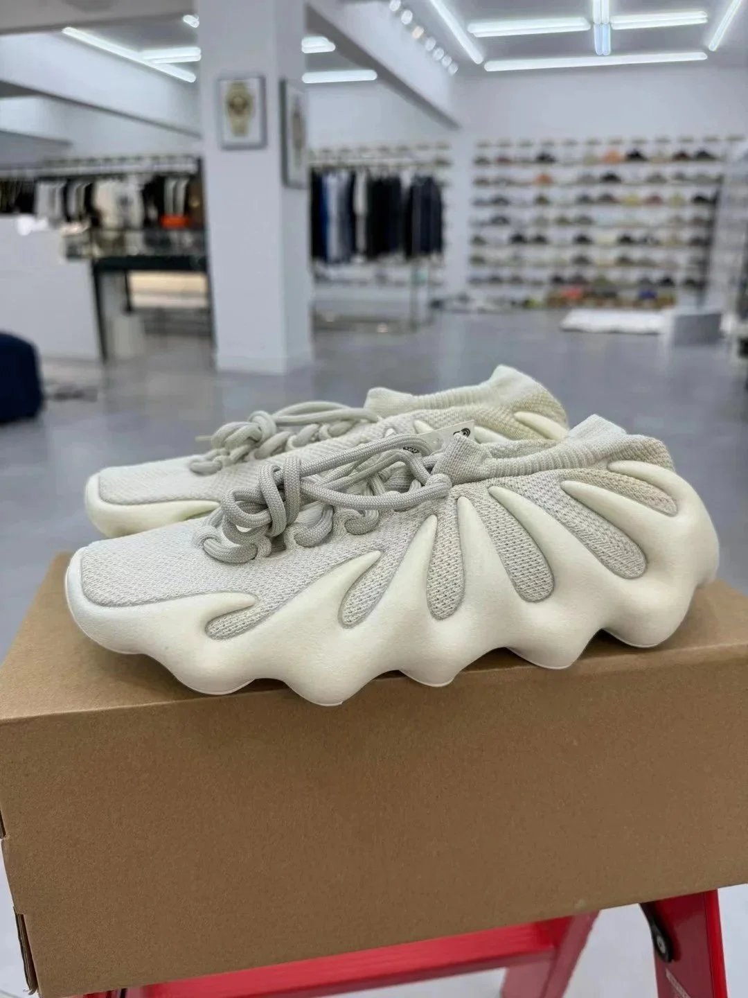 Adidas Yeezy Foam Runner White Knit Sneakers