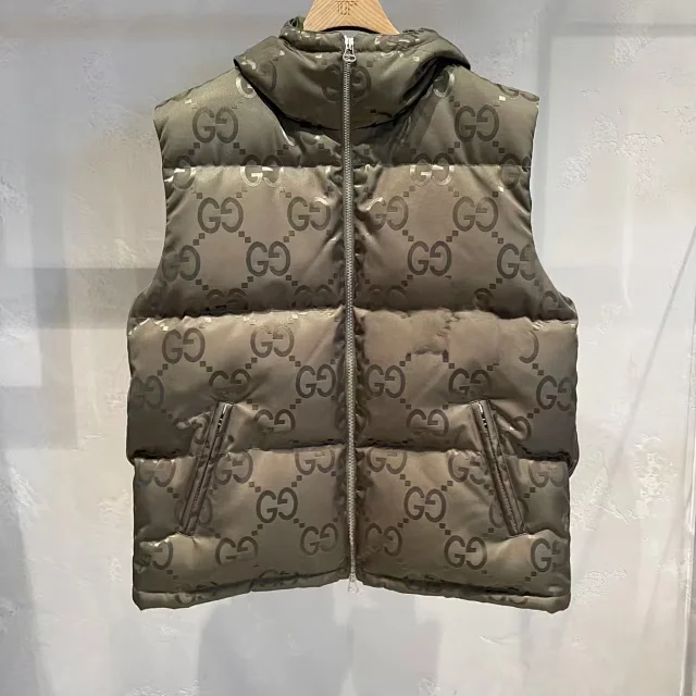Gucci Vests Hooded Monogram Puffer Vest product detail image 11