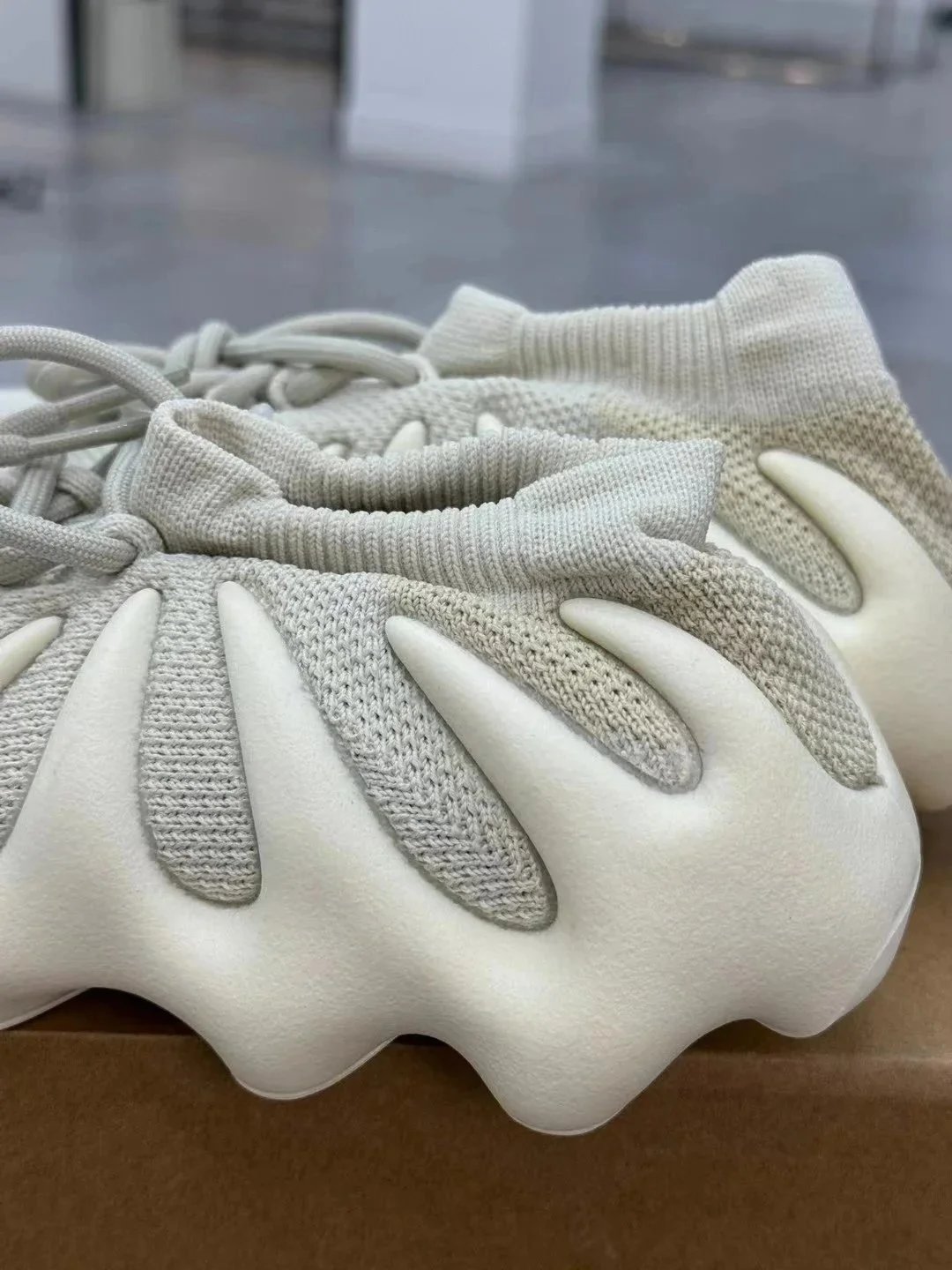 Adidas Yeezy Foam Runner White Knit Sneakers