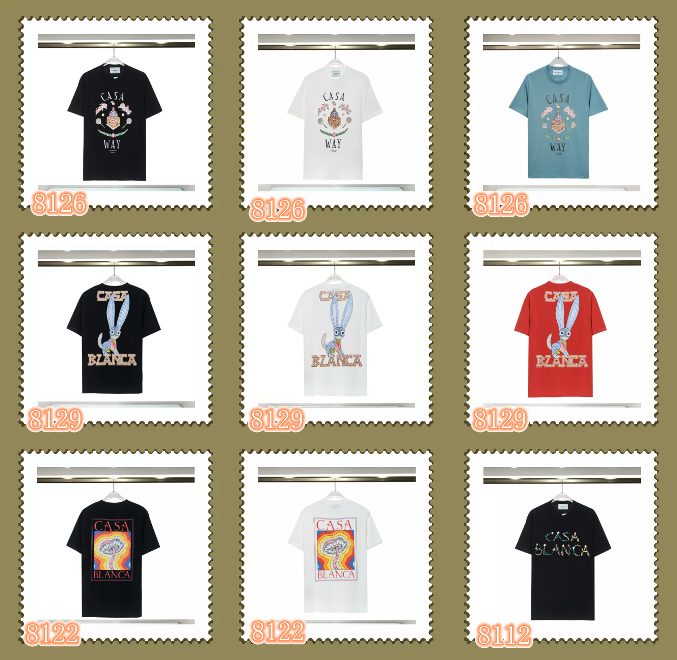 Casablanca 8096 Black Graphic Print T-Shirt