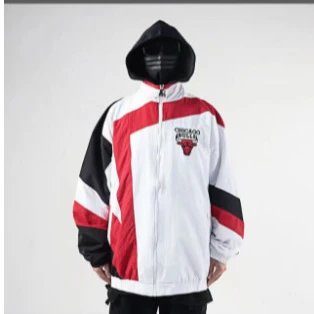 Starter Raiders Black White Gray Colorblock Track Jacket