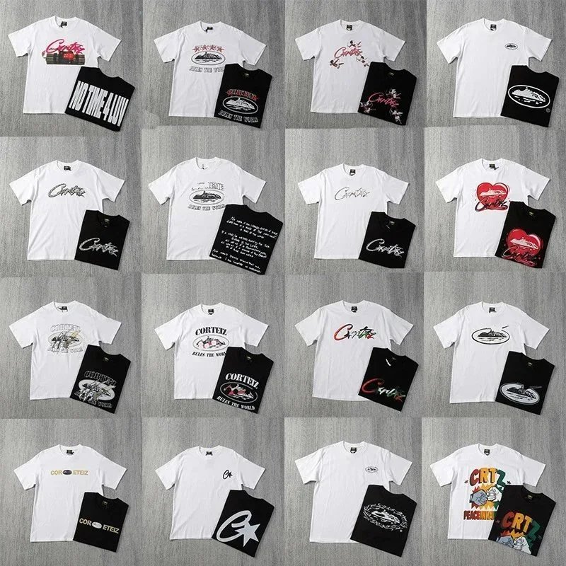 Cortez Graphic Print White Black Streetwear T-Shirt