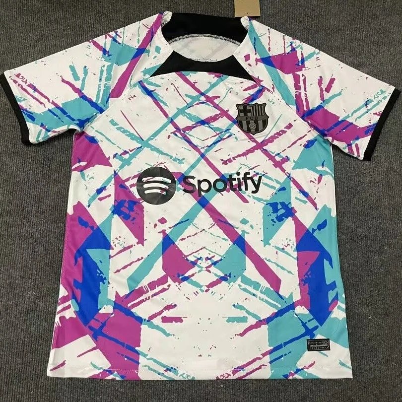 FC Barcelona Football Jerseys Assorted short-sleeve jersey designs — 2324 Barcelona Special Edition Camouflage White-Purple Orchid