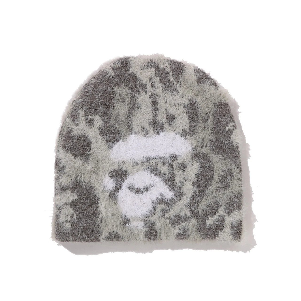 A Bathing Ape Fuzzy Blue Black Camo Beanie