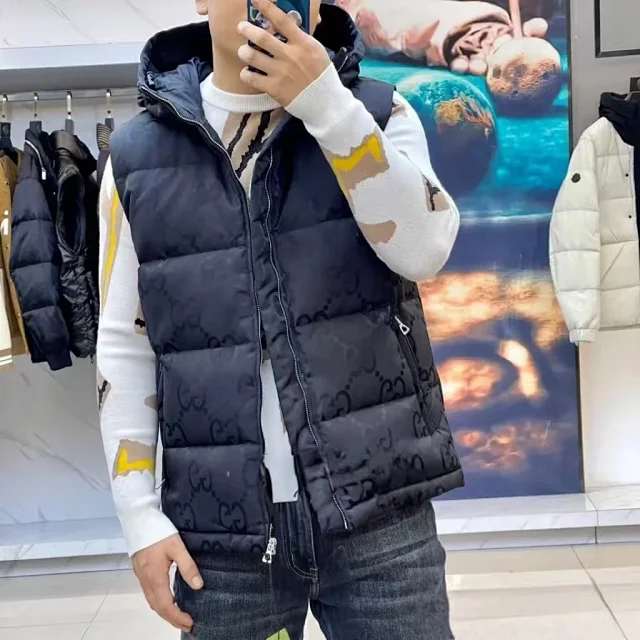 Gucci Vests Hooded Monogram Puffer Vest product detail image 17