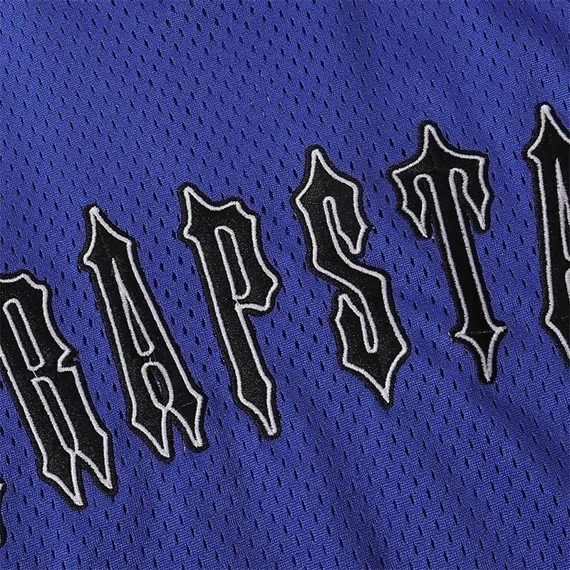Trapstar Blue Mesh Basketball Tank Top And Shorts Set
