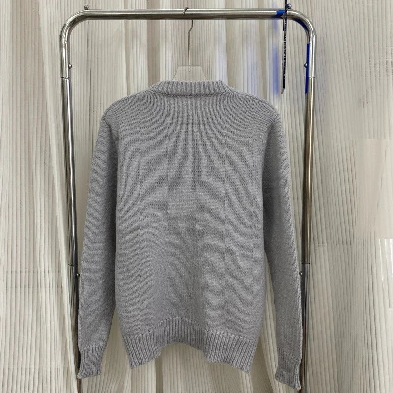Balmain Paris Navy Blue Logo Knit Sweater