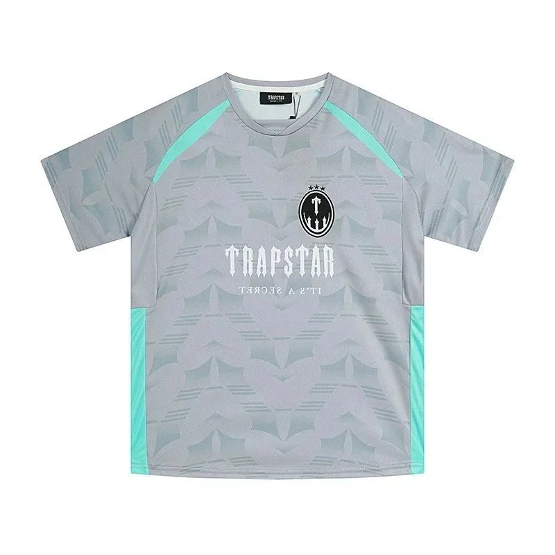 Trapstar Short Sleeve T-Shirt Black Yellow Green Gradient Patterned Athletic Top