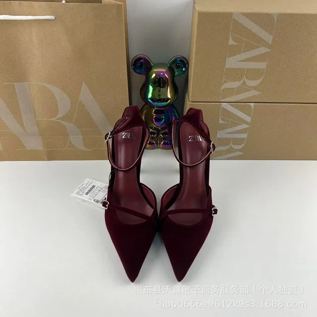 Zara High Heels Pointed-Toe Ankle-Strap Stiletto product detail image 2