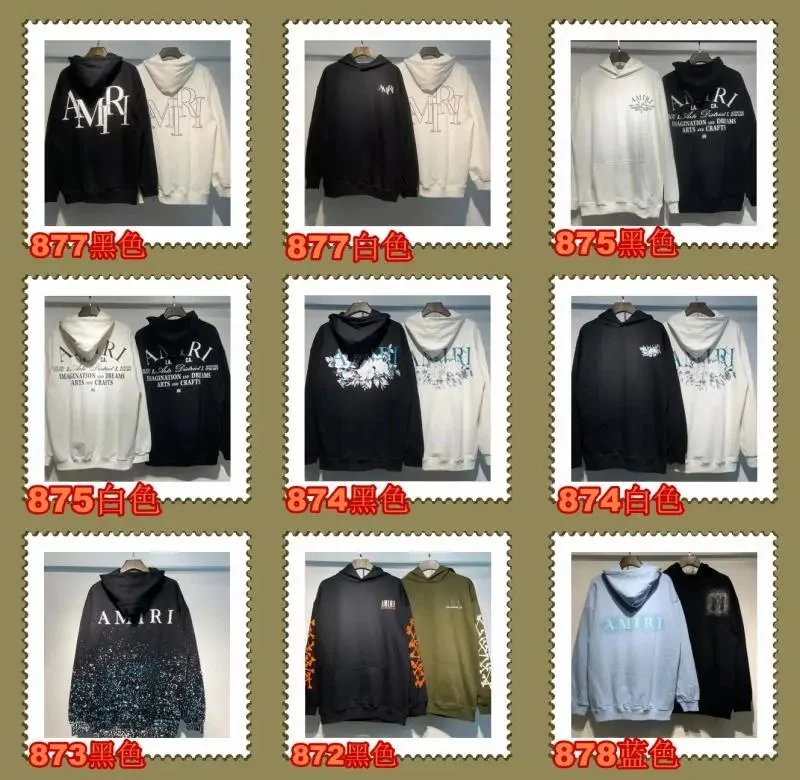 Amiri Hooded Sweatshirt Black White Graphic Streetwear