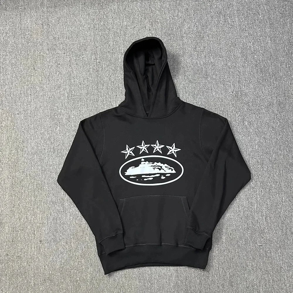 Graphic Hoodie Sweatpants Set Light Blue Black Gray White Casual