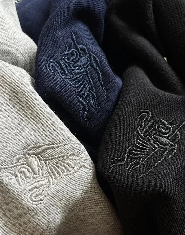 Burberry Hooded sweatshirts with logo patch or embroidered equestrian motif product detail image 5