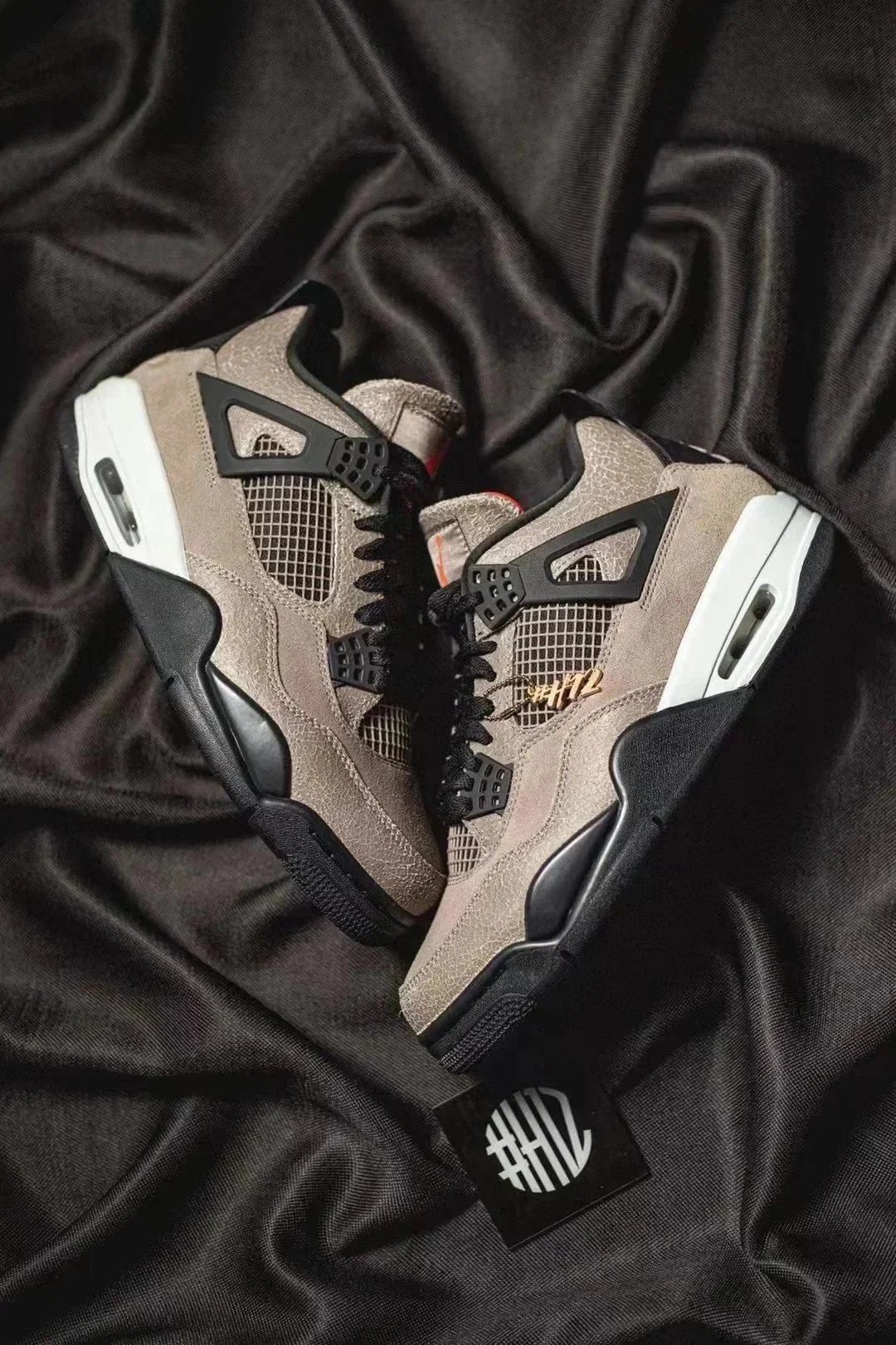 Nike Air Jordan 4 Black Blue Yellow Retro Sneakers