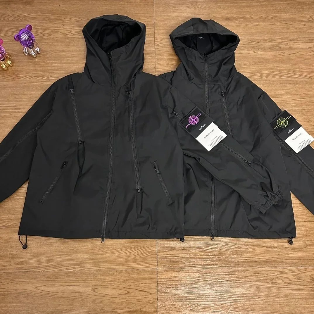 Stone Island Grey Hooded Windbreaker Jacket