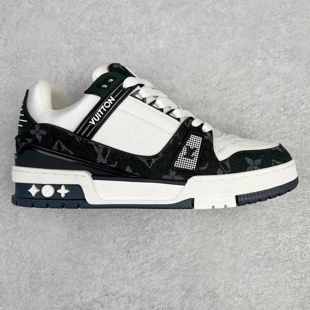 Louis Vuitton Trainer Black White Monogram Sneakers