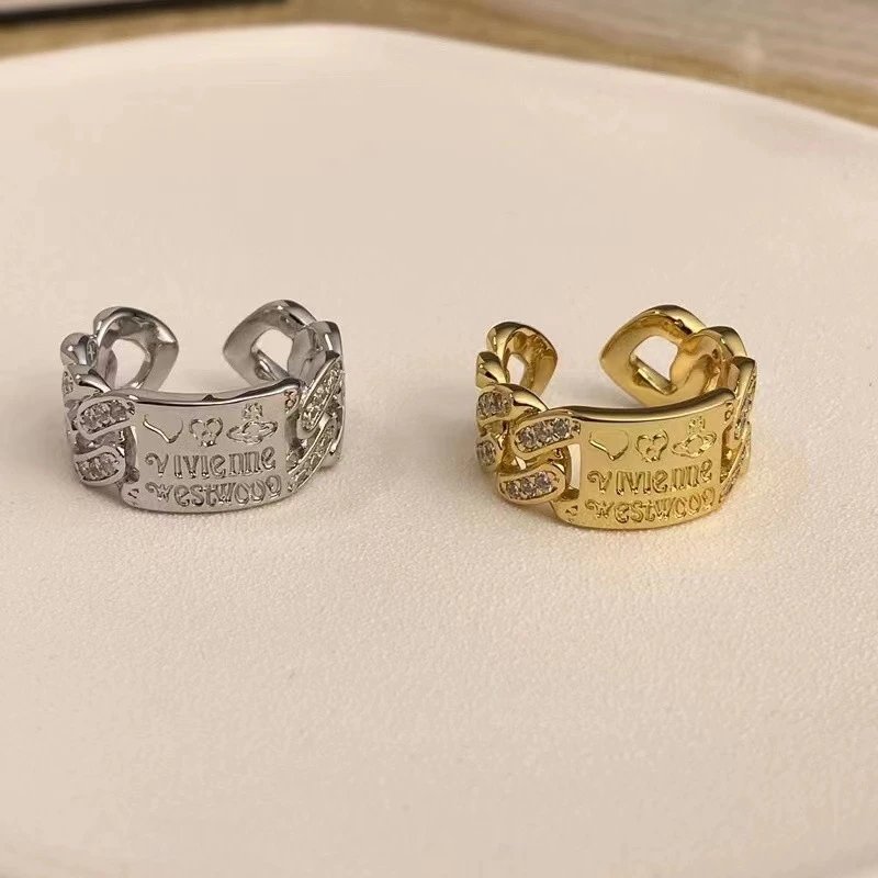 Silver Butterfly Crystal Adjustable Stackable Ring Set