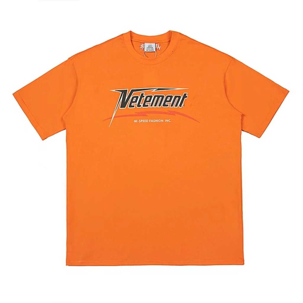 Vetement Orange Graphic Print Casual T-Shirt