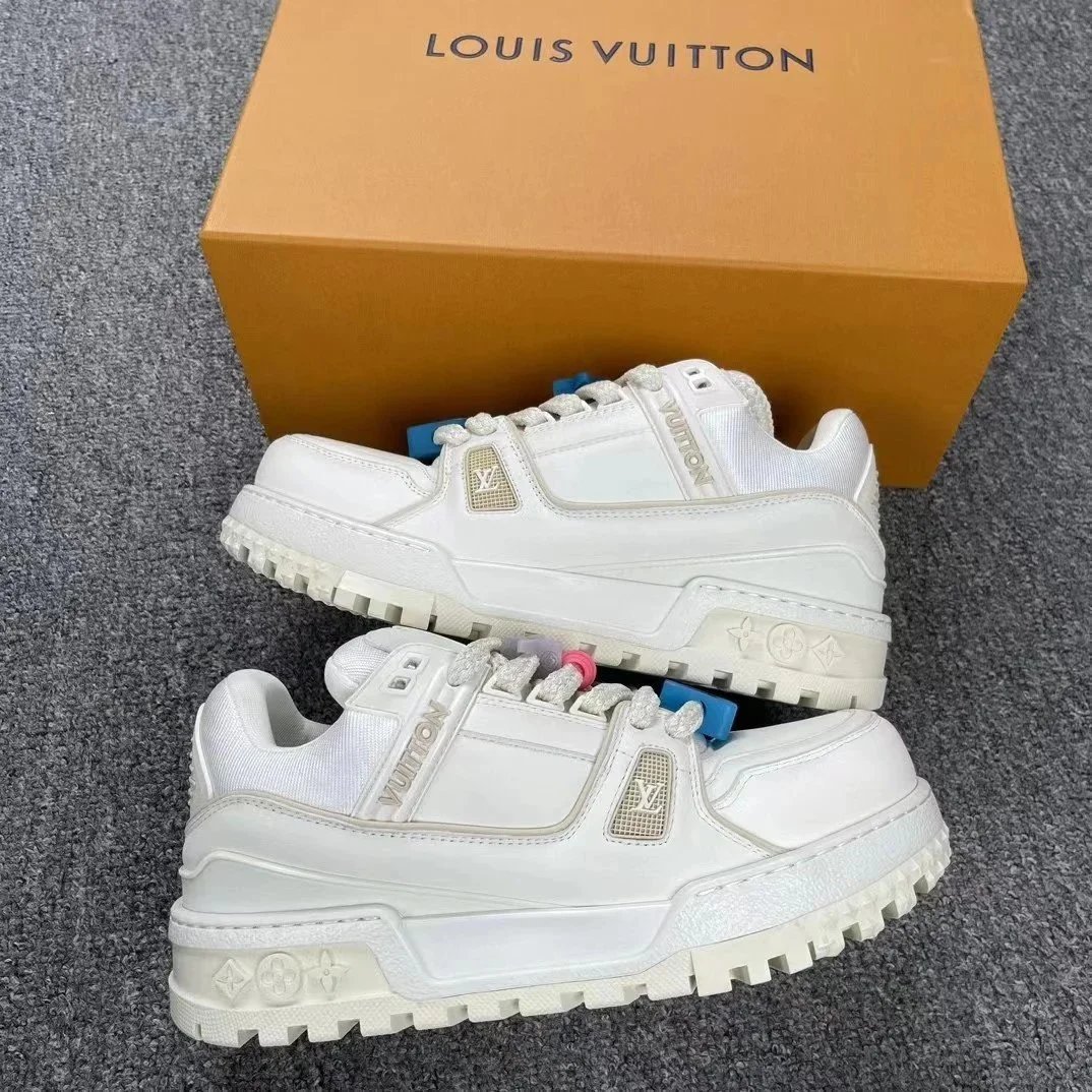 Louis Vuitton Archlight White Green Orange Pixel Design Sneakers