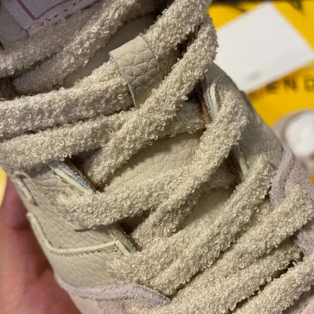 Fendi Sneakers Low-top lace-up leather and suede product detail image 13