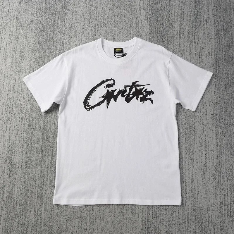 Cavitz White Graffiti Logo Streetwear T-Shirt
