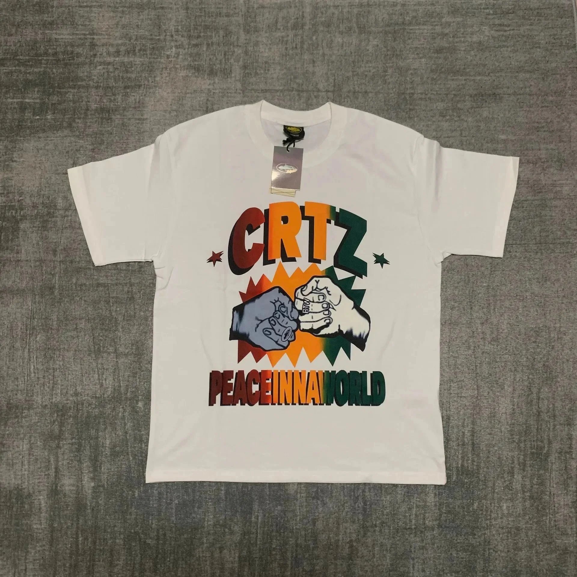 CRTZ Peace Inna World Black Graphic Tee