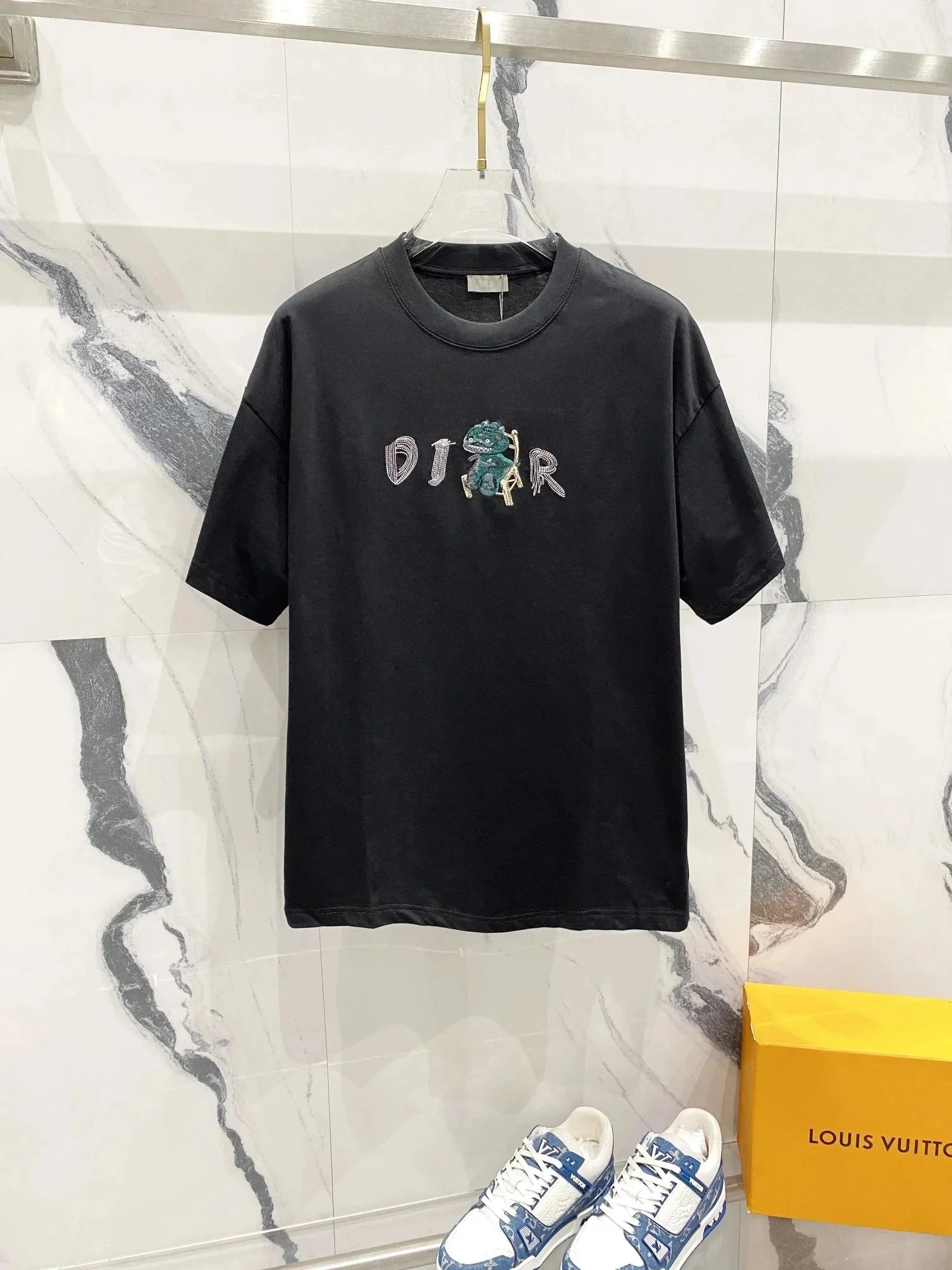 Dior T-Shirts Logo and Oblique Print — 26