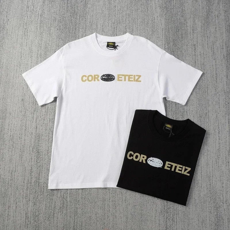 COR ETEIZ White Black Graphic Print T-Shirt