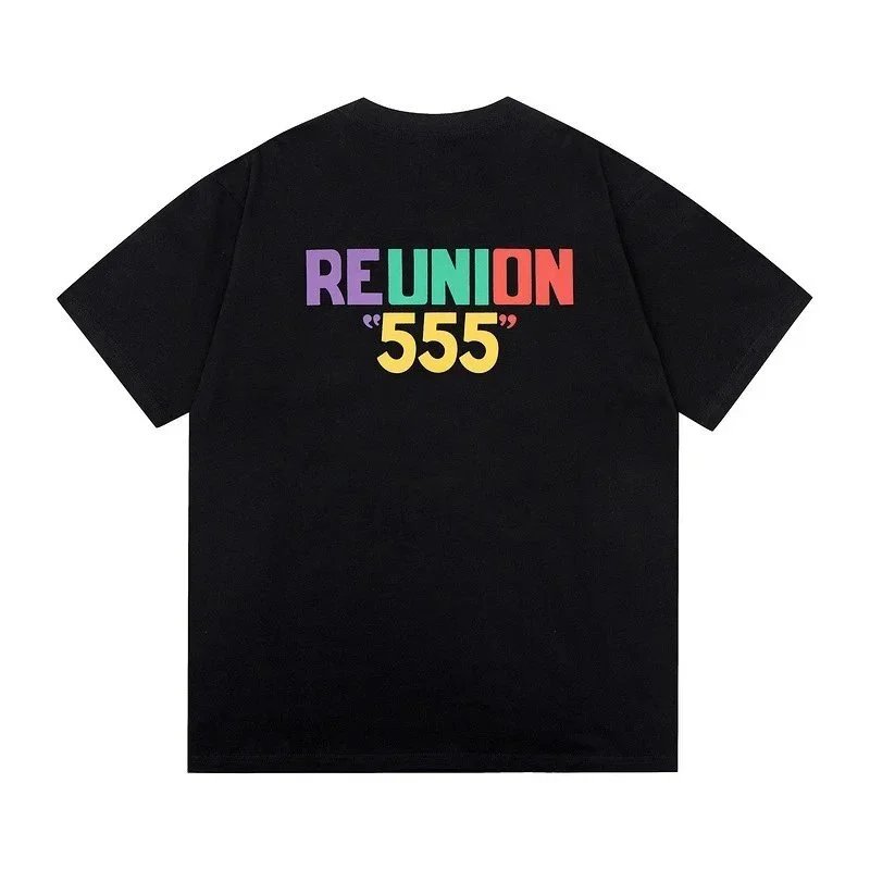SP-55 Graphic Print White Navy Black Streetwear T-Shirt