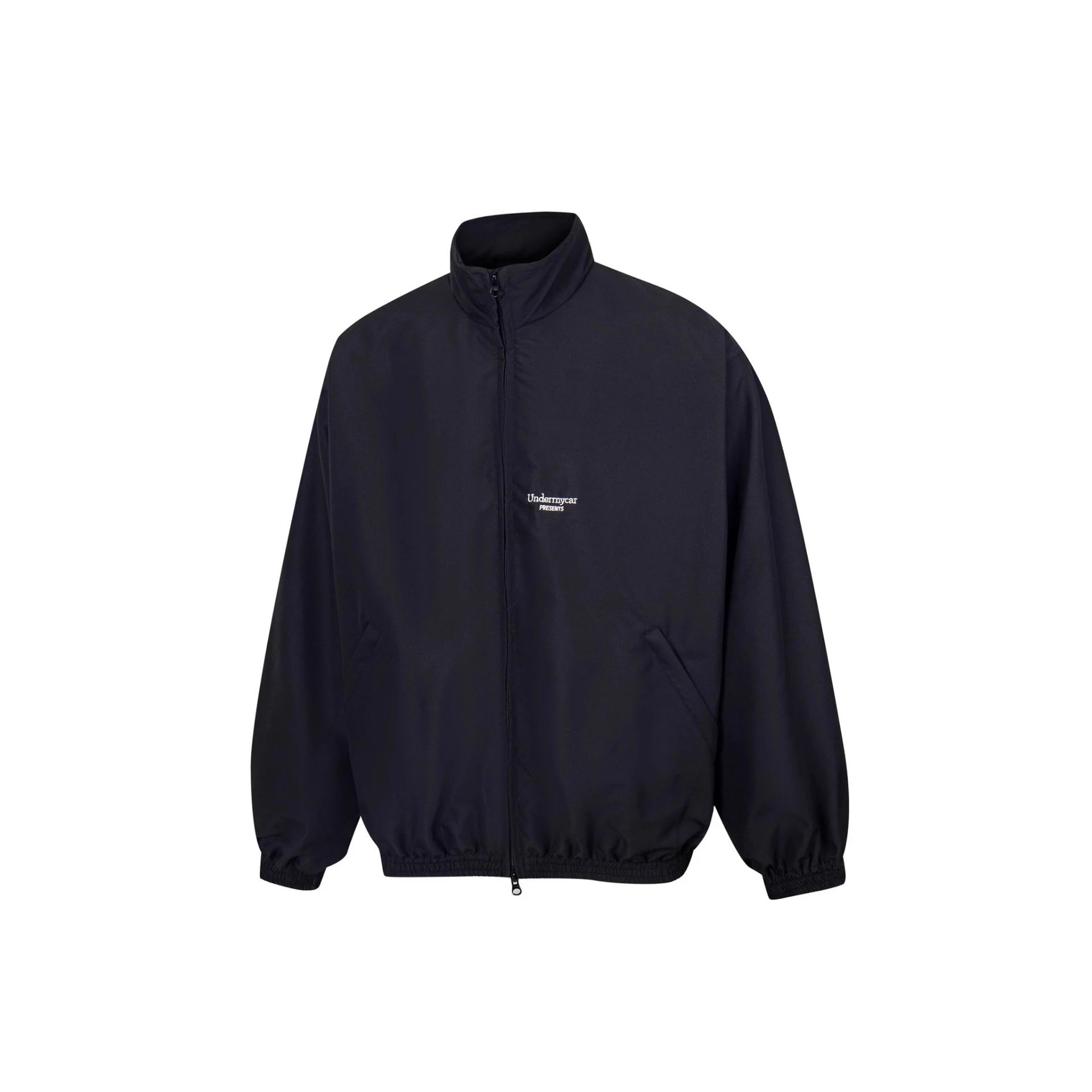 Undermycar Present Grey Stand Collar Windbreaker Jacket