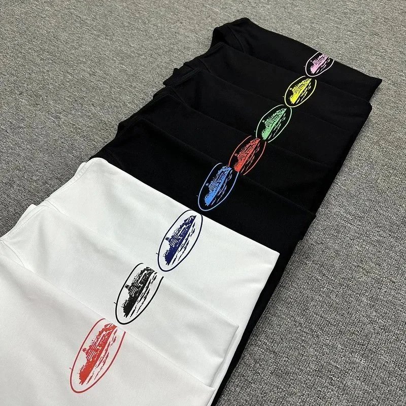 Graphic Print T-Shirt White Black Bold Lettering Streetwear