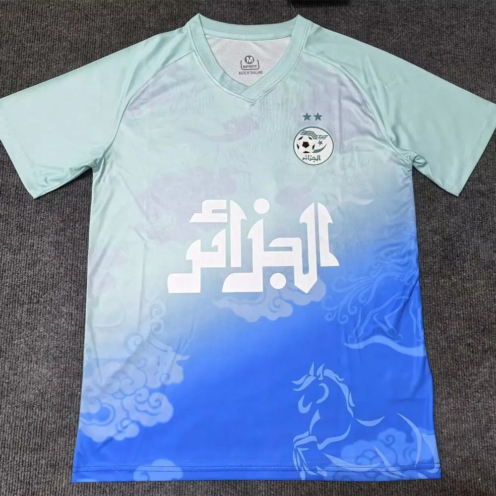 A Bathing Ape Football Jerseys Inter Miami CF camouflage jersey — 2526 Algeria Special Edition Light Blue