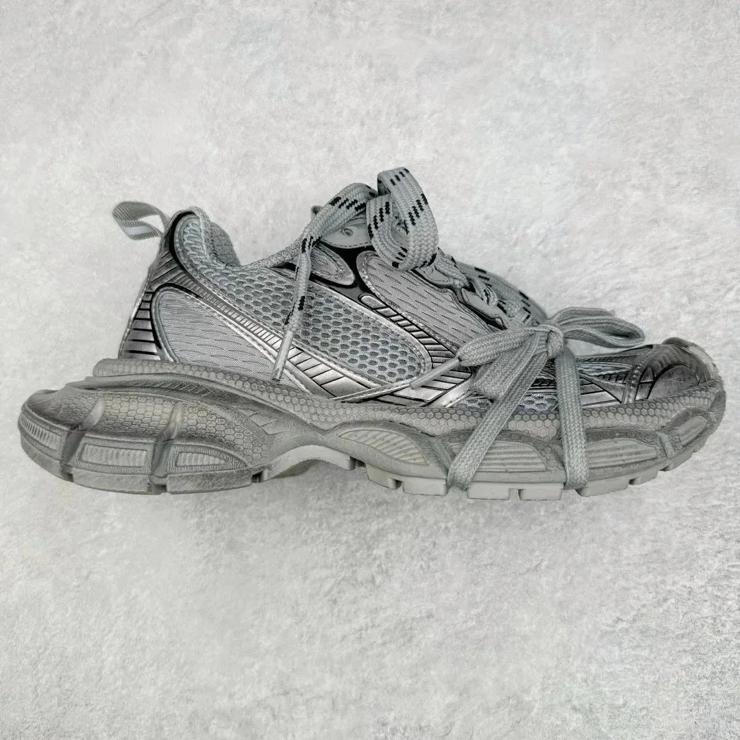 Balenciaga Track 2 Silver Metallic Chunky Sneakers