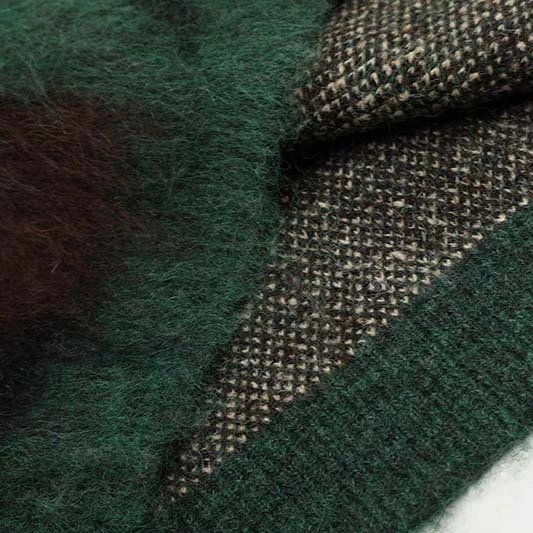 Art Stephanie 6829217 Green Brown Wool Scarf