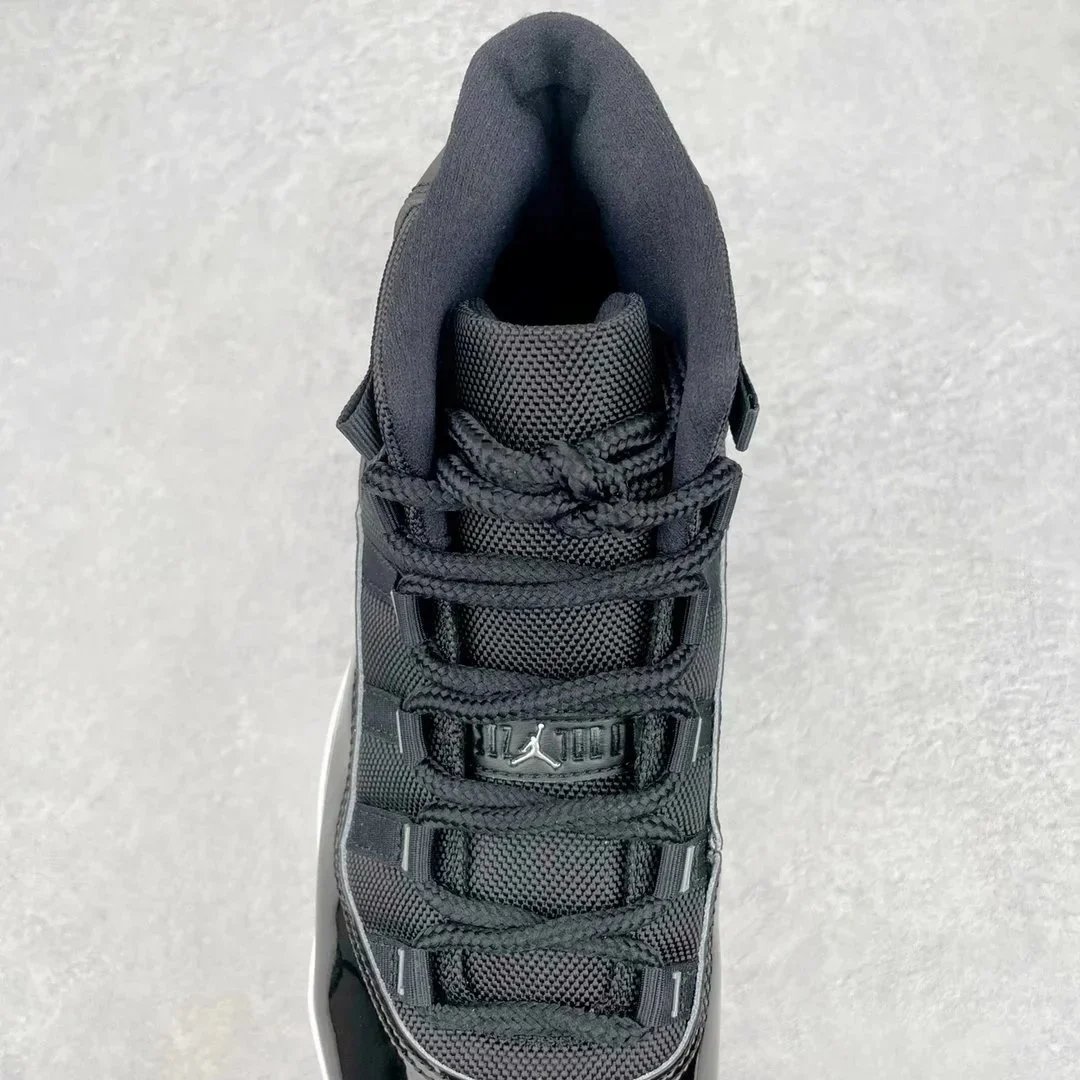 Air Jordan 11 Black White Patent Leather Basketball Sneakers