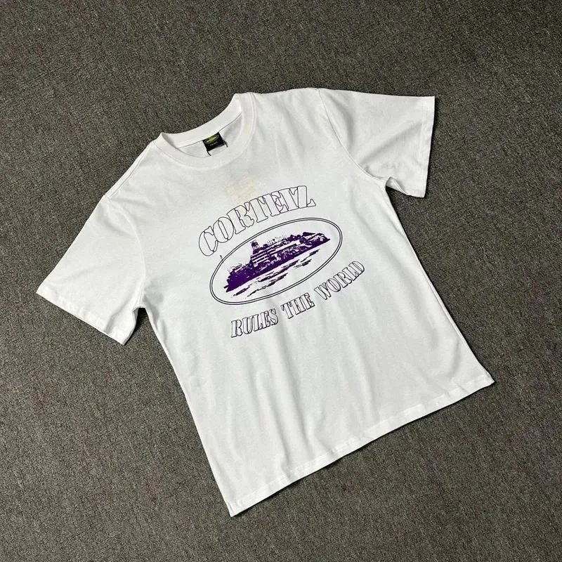 Corteiz White Graphic Print Casual T-Shirt
