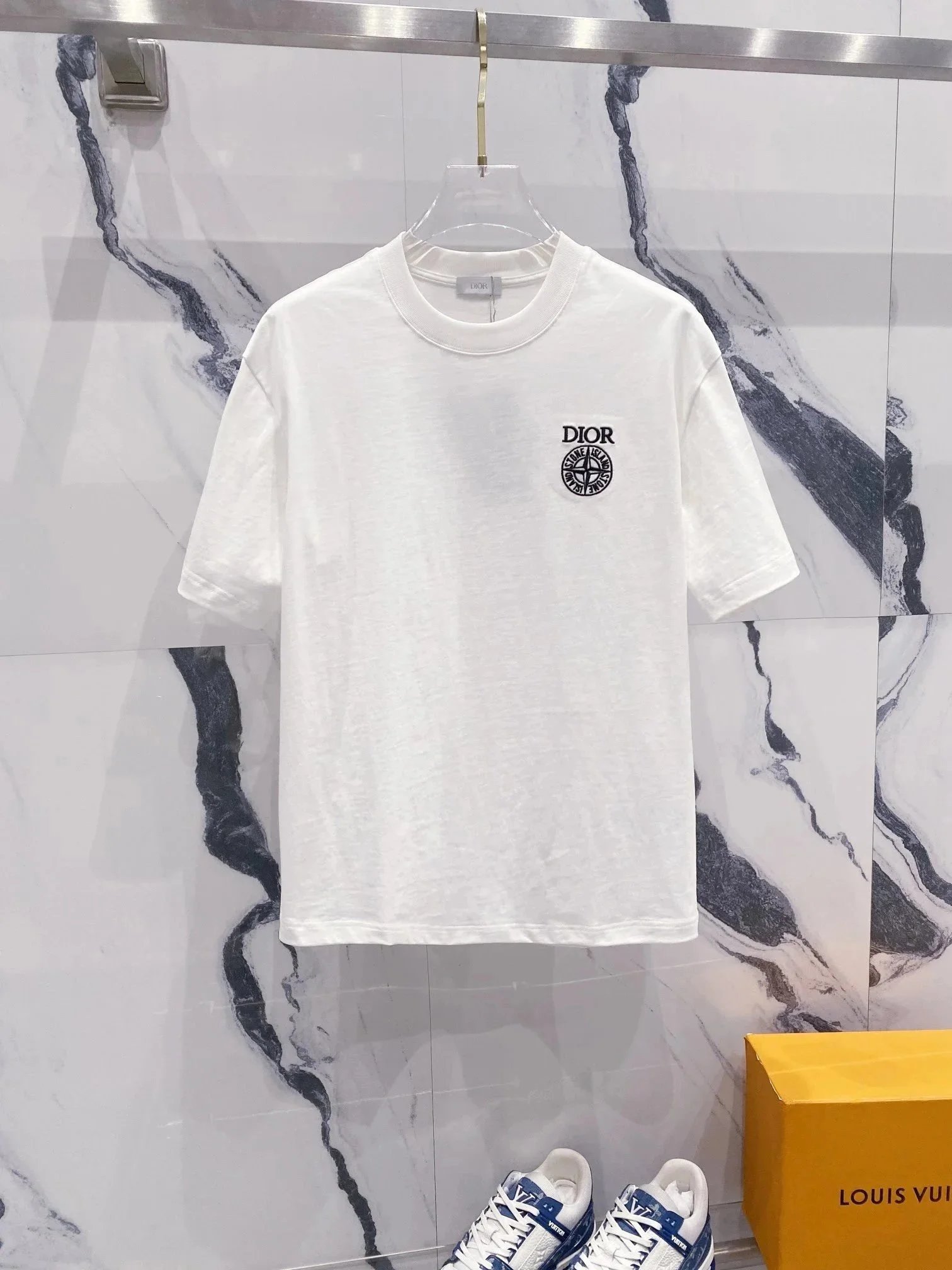 Dior T-Shirts Logo and Oblique Print — 03