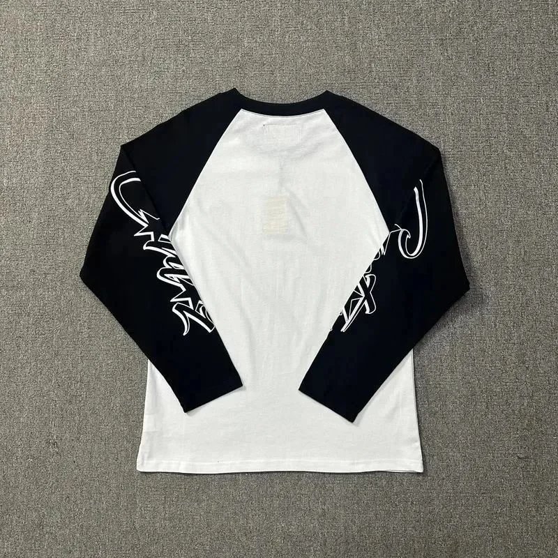Sicilly Raglan Sleeve White Olive Green Streetwear Long Sleeve T-Shirt