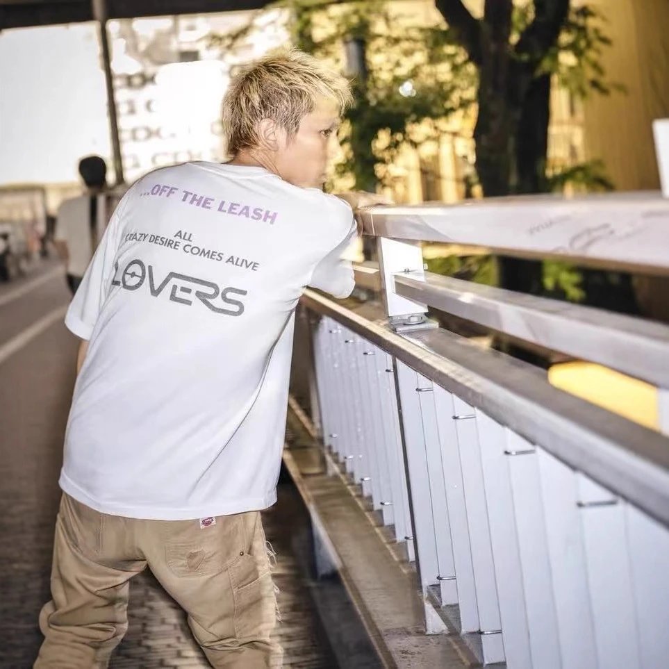 LOVERS Off The Leash White Graphic Streetwear T-Shirt