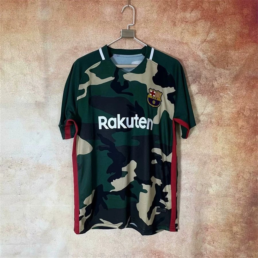 FC Barcelona Football Jerseys Assorted short-sleeve jersey designs — 24/25 Barcelona army green camouflage jersey
